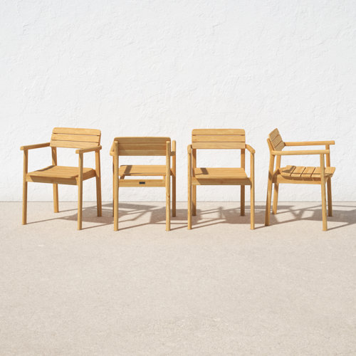 Modern Wood Outdoor Dining Chairs AllModern